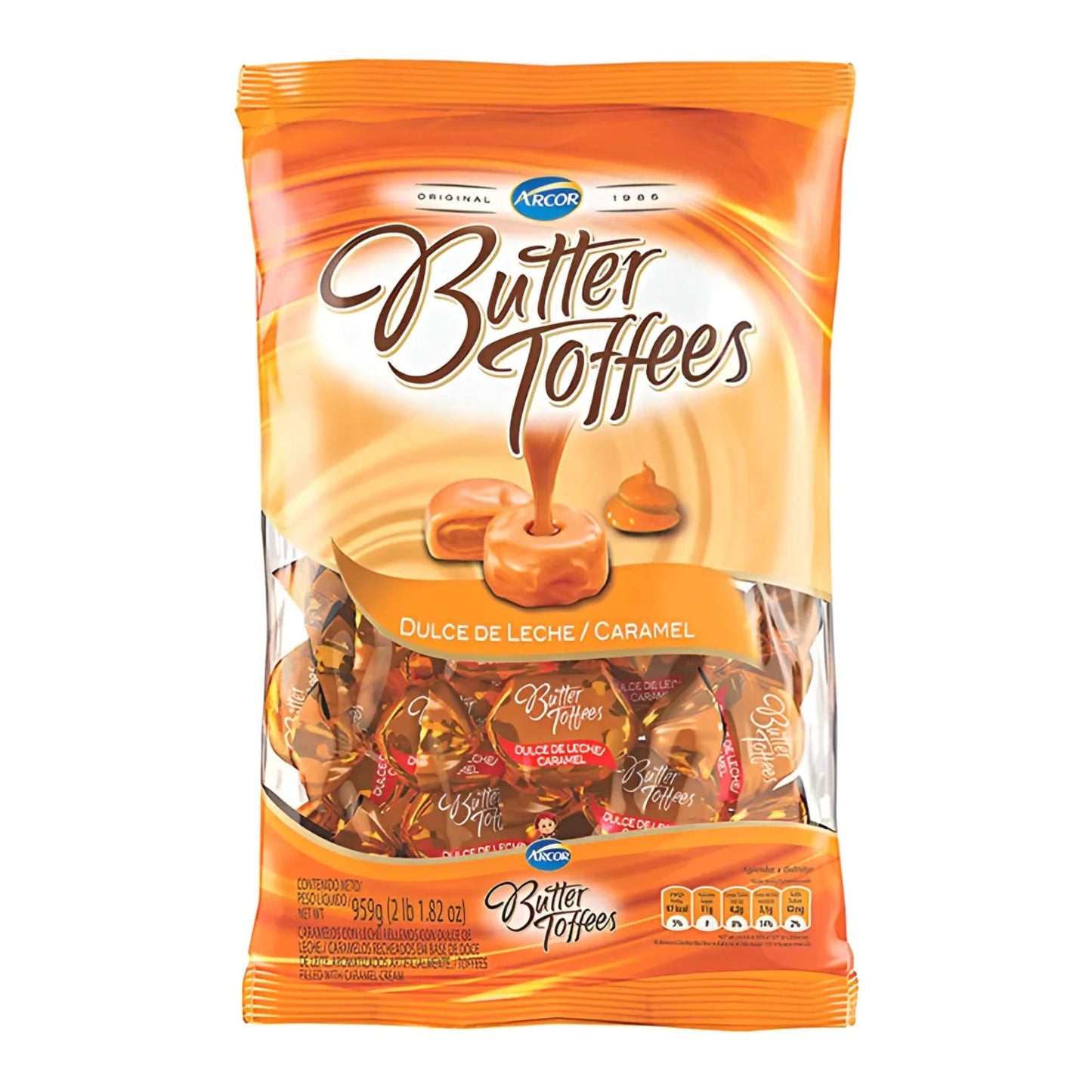 Caramelos Butter Toffees Dulce De Leche 822 G