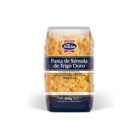 Fideo Las Acacias Semola De Trigo Duro 500 G Corbata/Farfalle