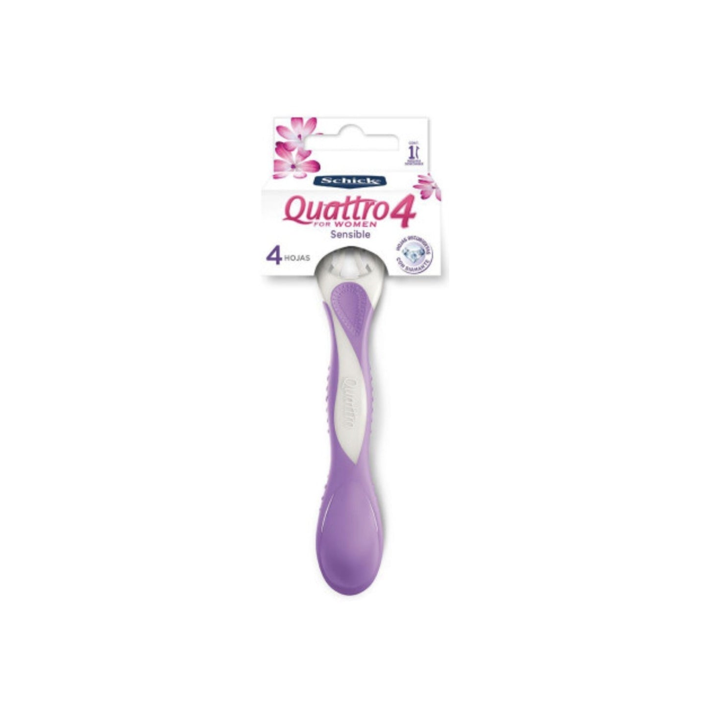 Afeitadora Schick Quattro 4 Women Piel Delicada 10 Unidades