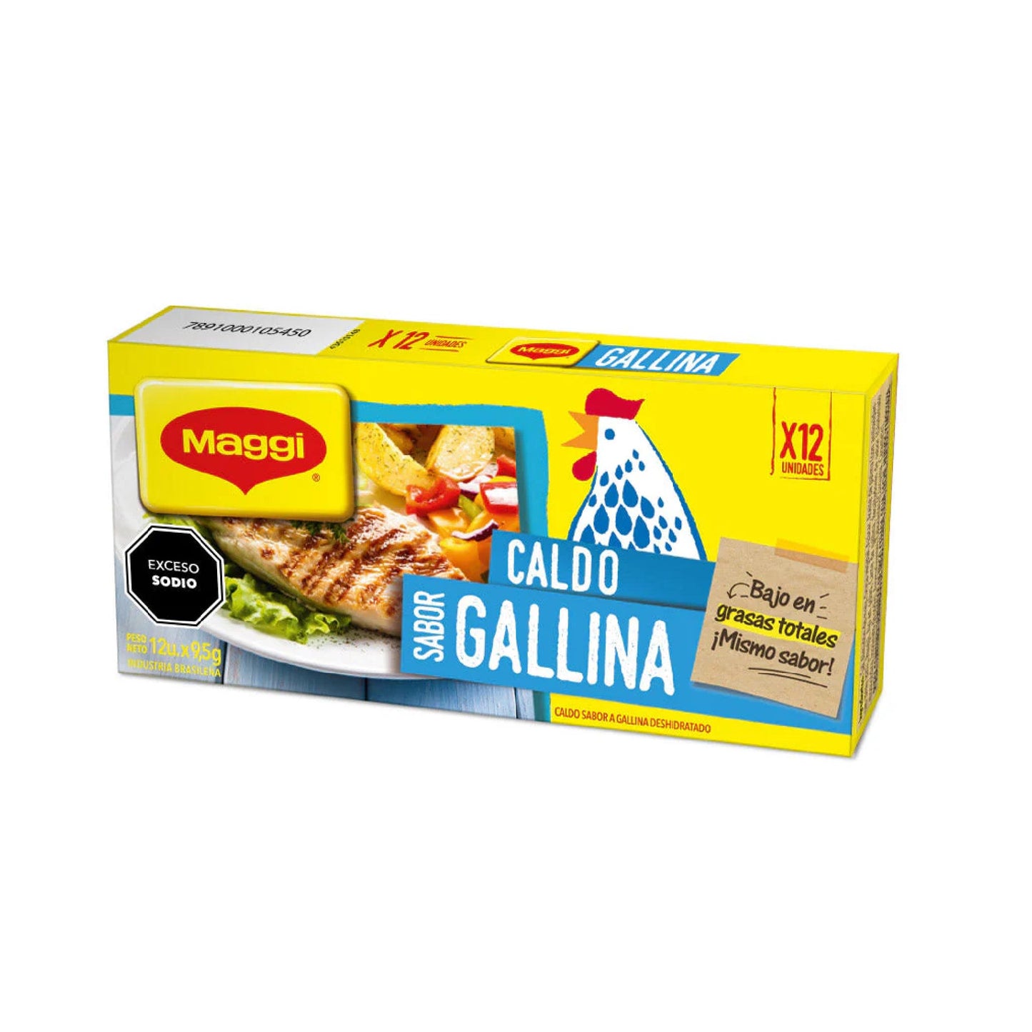 Caldo Maggi 12 Unidades Sabor Gallina