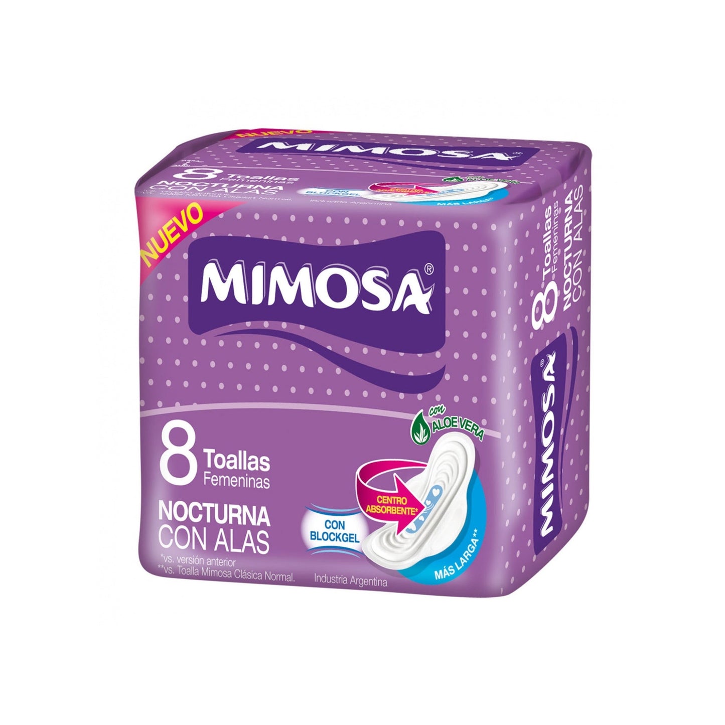 Toalla Mimosa Nocturna Con Alas 8 Unidades