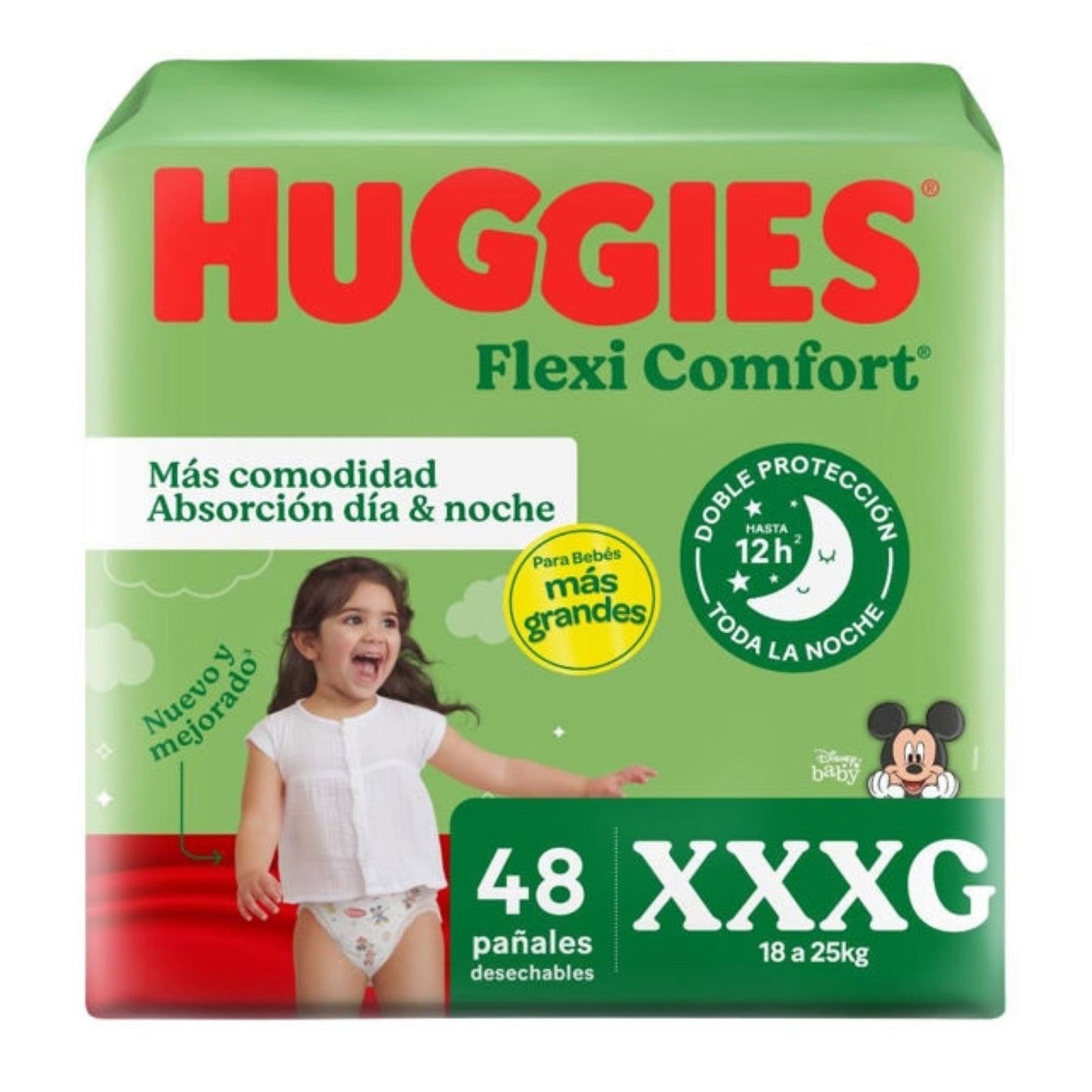 Pañal Huggies Flexi Comfort XXXG 48 Unidades + Toallitas Humedas 48 Unidades