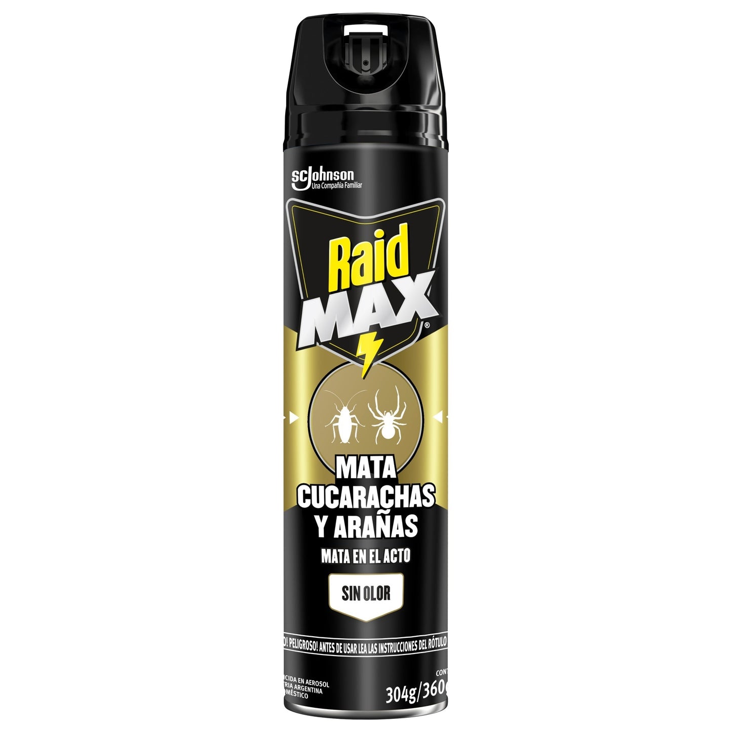 Raid Max Aerosol Mata Cucarachas Y Arañas Sin Olor 360 Cc