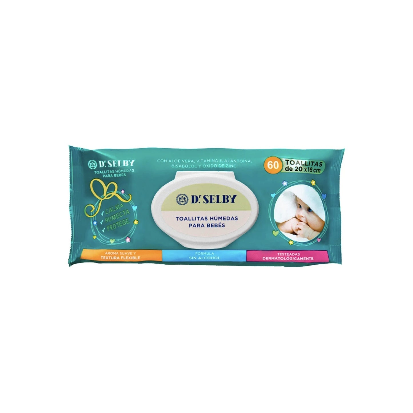 Toallitas Húmedas Para Bebés Dr. Selby 60 Unidades