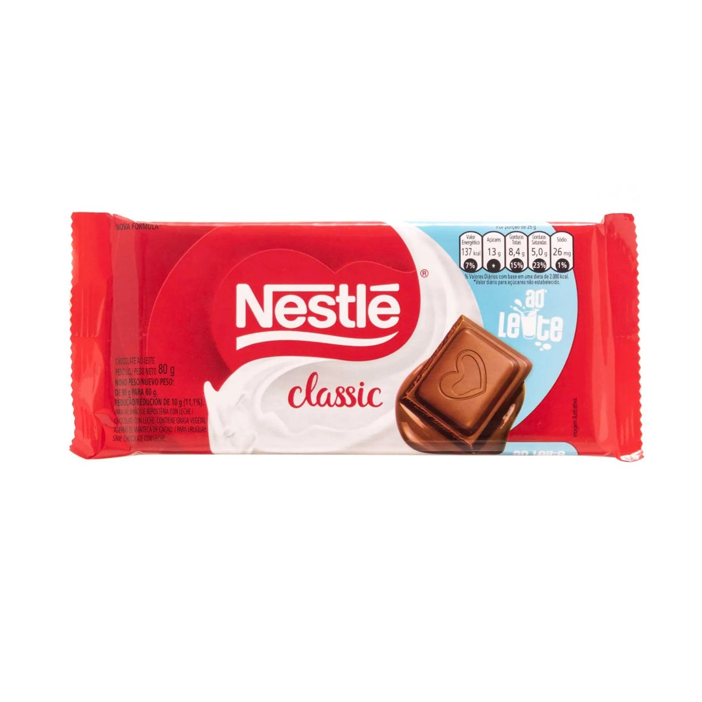Chocolate Con Leche Nestle Classic 80 G