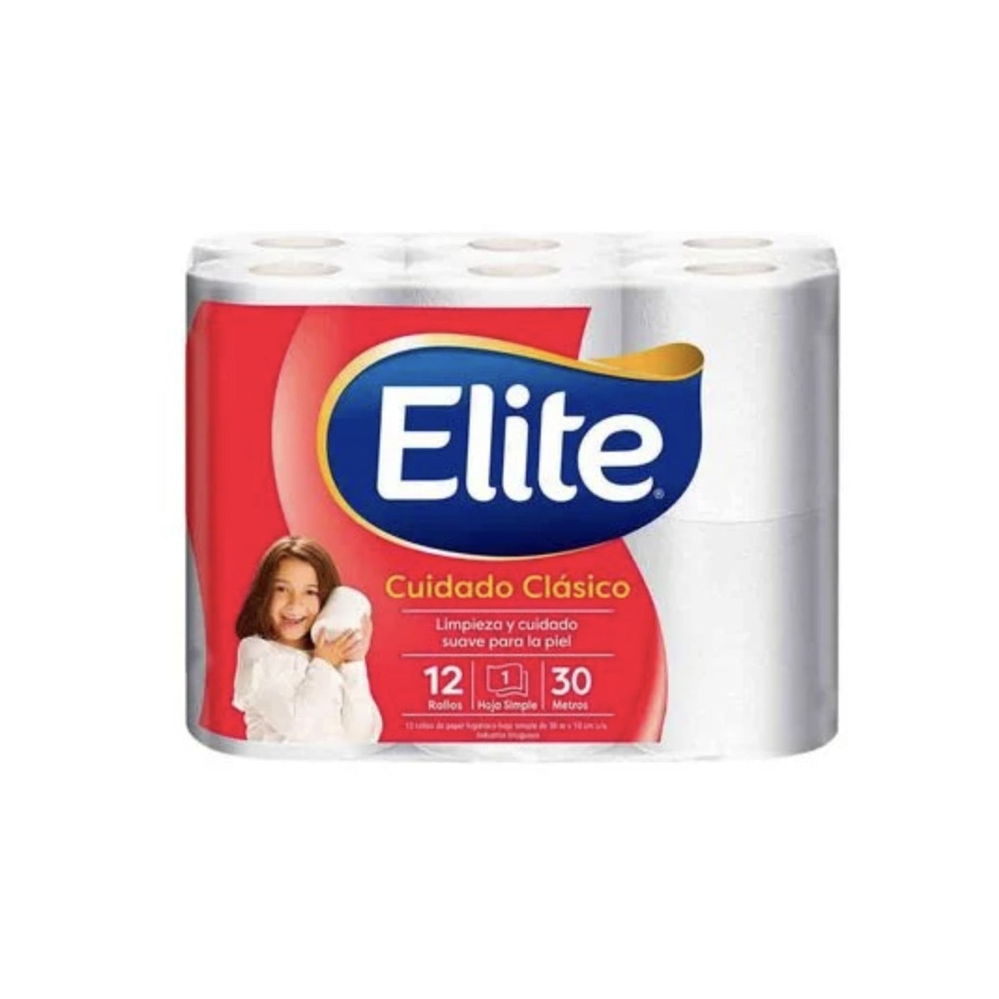 Papel Higiénico Elite Hoja Simple 12 Unidades 30 M Cada Unidad