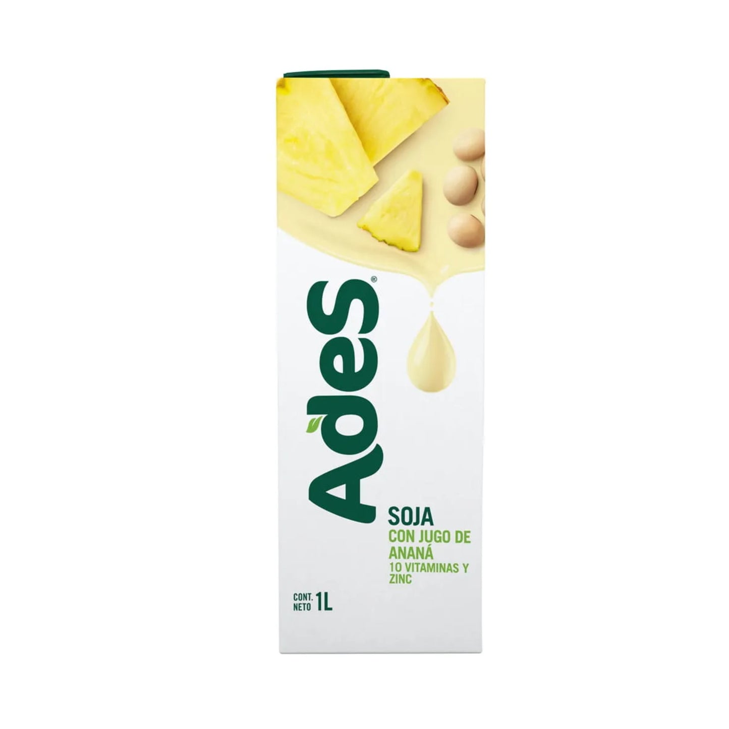 Jugo Ades A Base de Soja Ananá 1 L