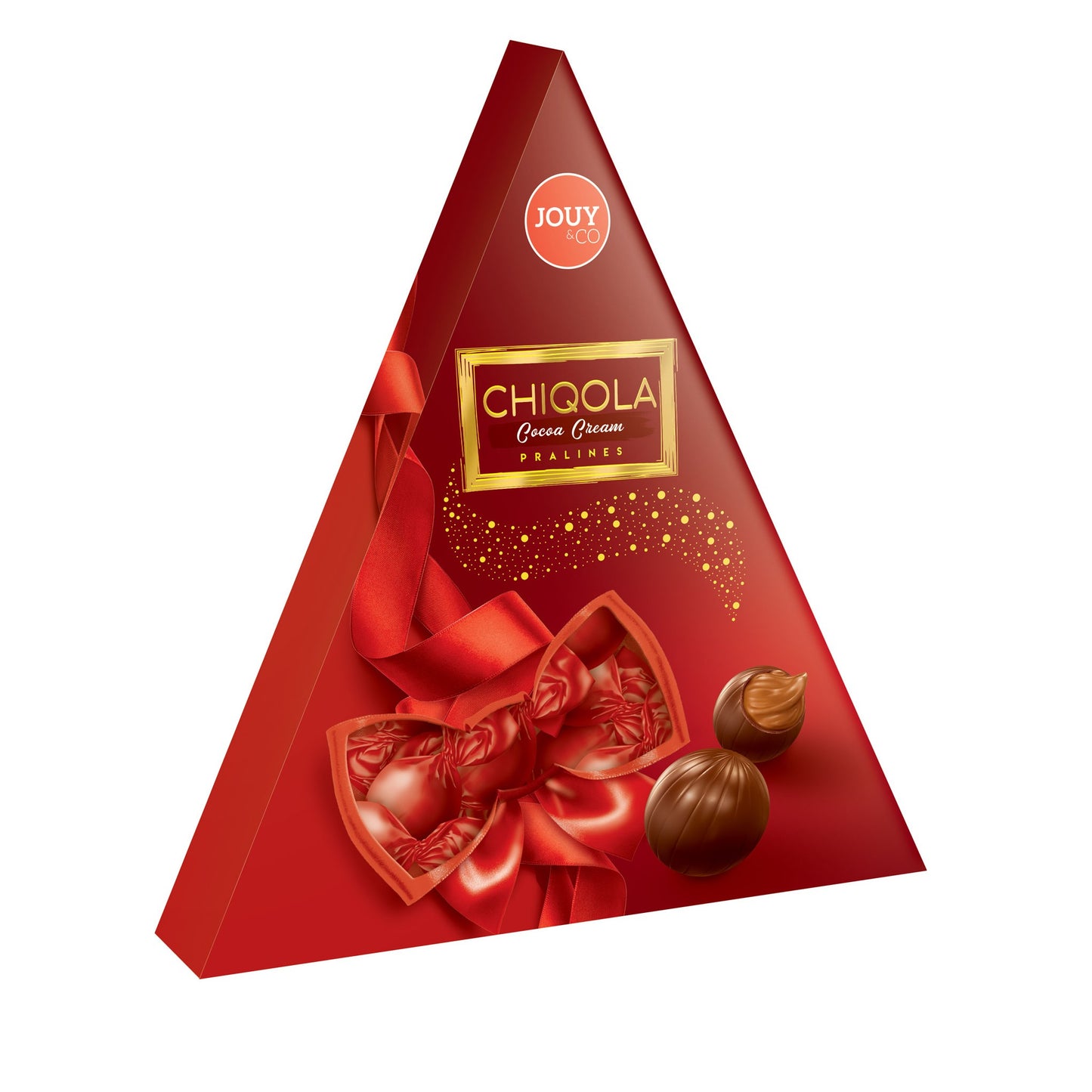 Bombonera En Forma De Triangulo Jouy Chiqola De Praline Cocoa 110 G