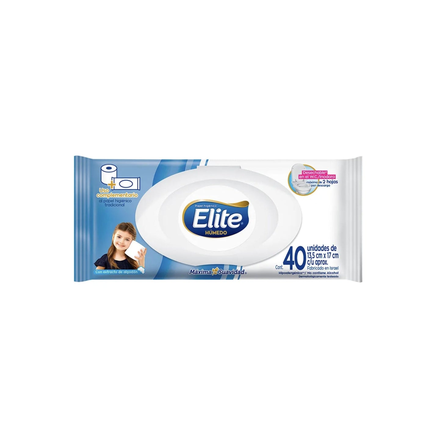 Papel Higienico Humedo Elite 40 Unidadess