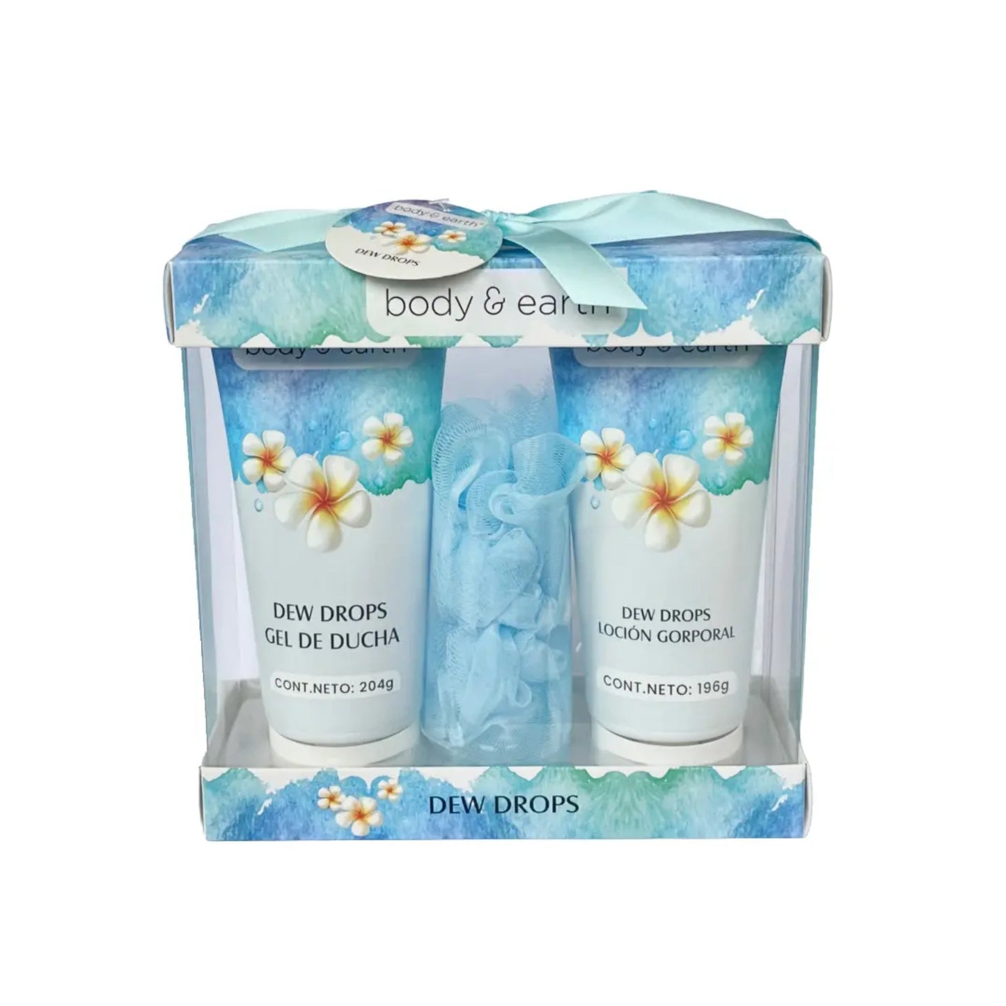 Gift Box Body & Earth Dew Drops Gel Ducha 204 G + Locion Corporal 196 G + Esponja