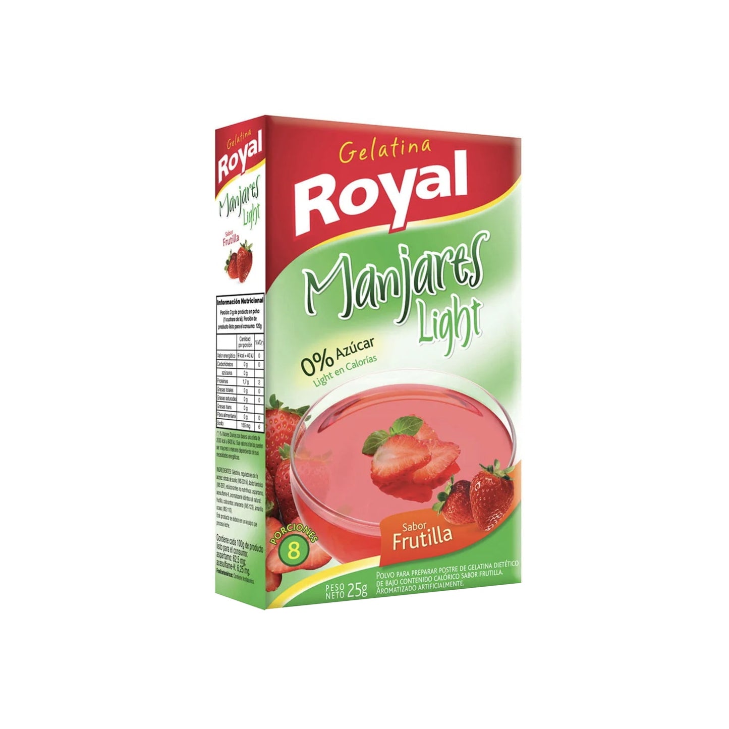 Gelatina Light Royal 25 Grs. Frutilla