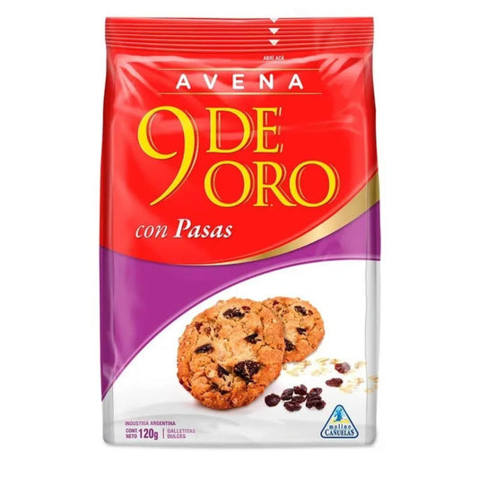 Galletas 9 De Oro 120 G Avena Con Pasas