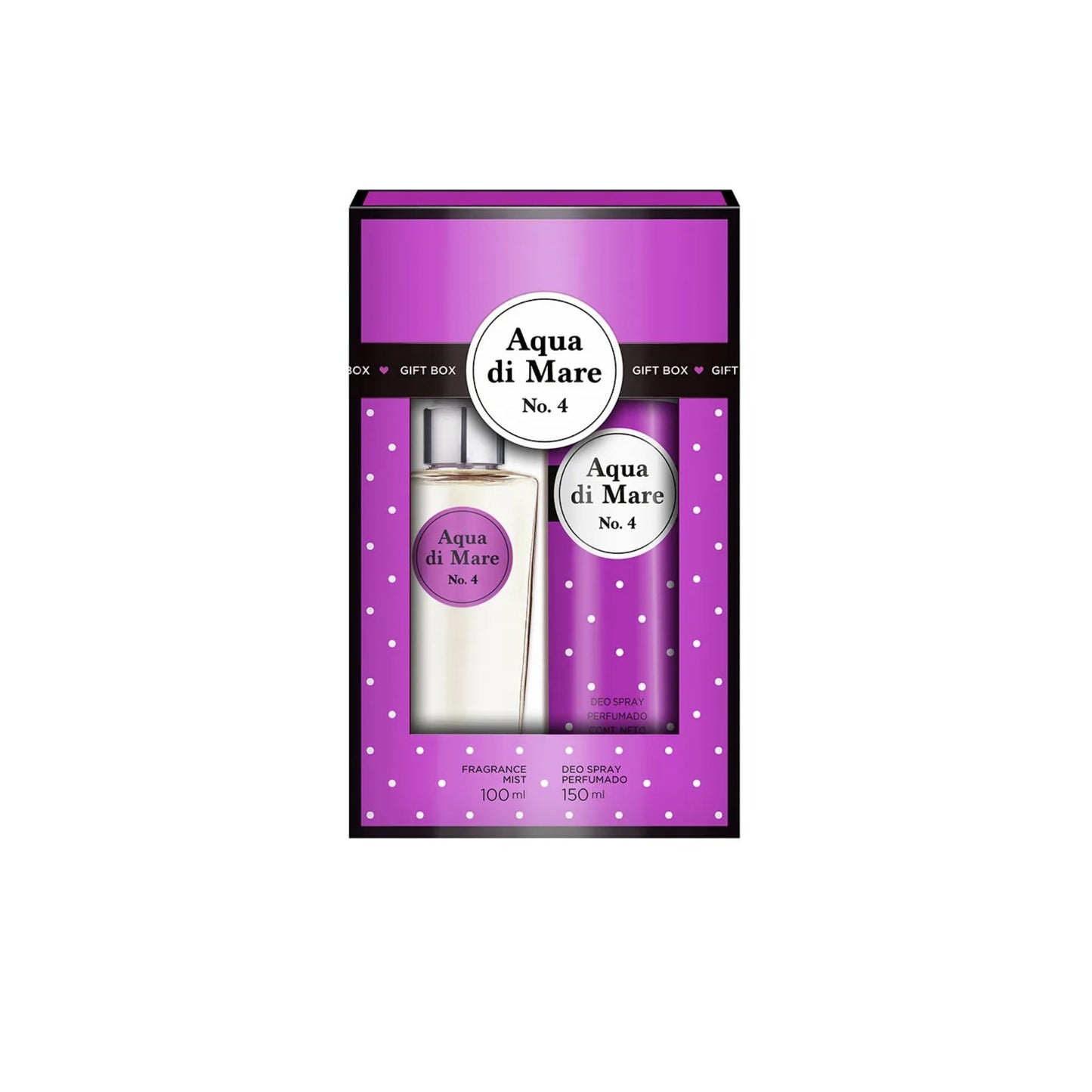 Gift Box Aqua Di Mare No. 4 Fragance Mist 100 Ml + Desodorante Aerosol 150 Ml