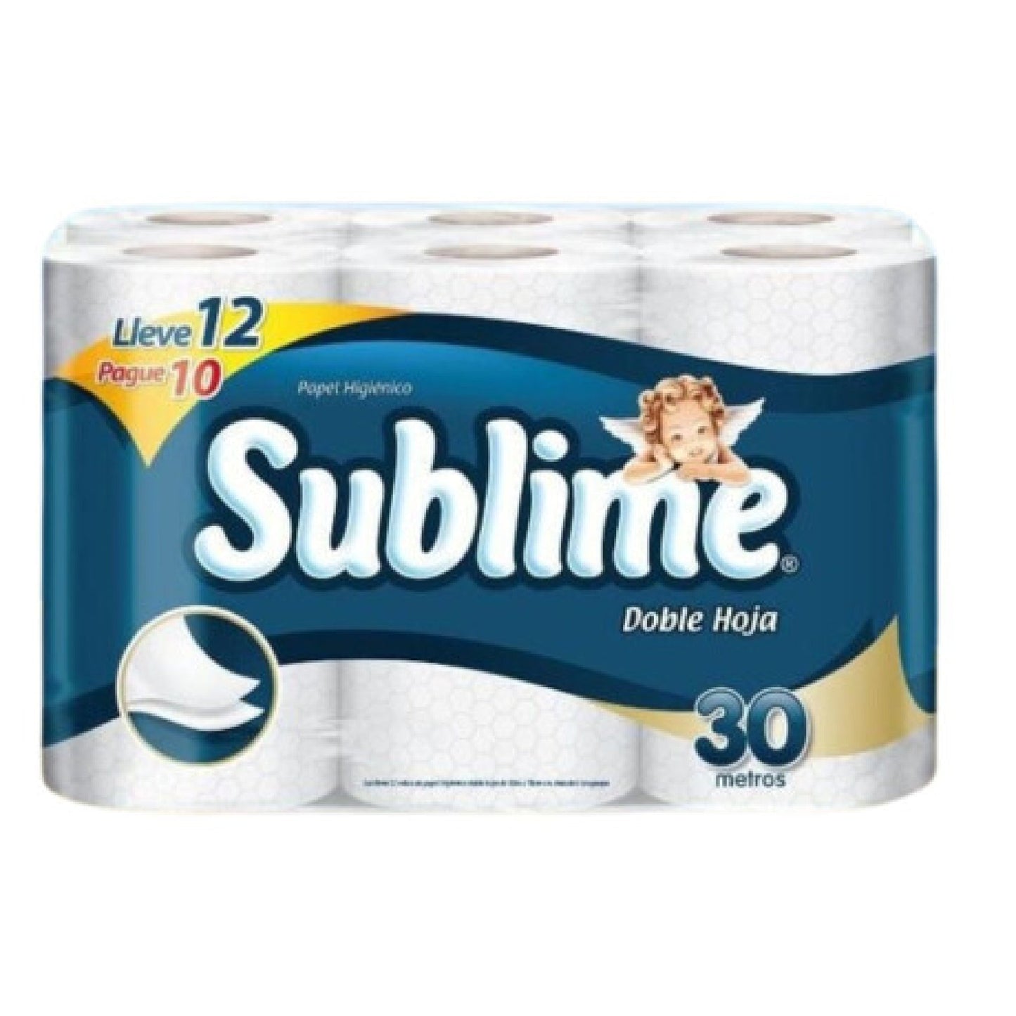 Papel Higienico Sublime Doble Hoja 30 M 12 Rollos
