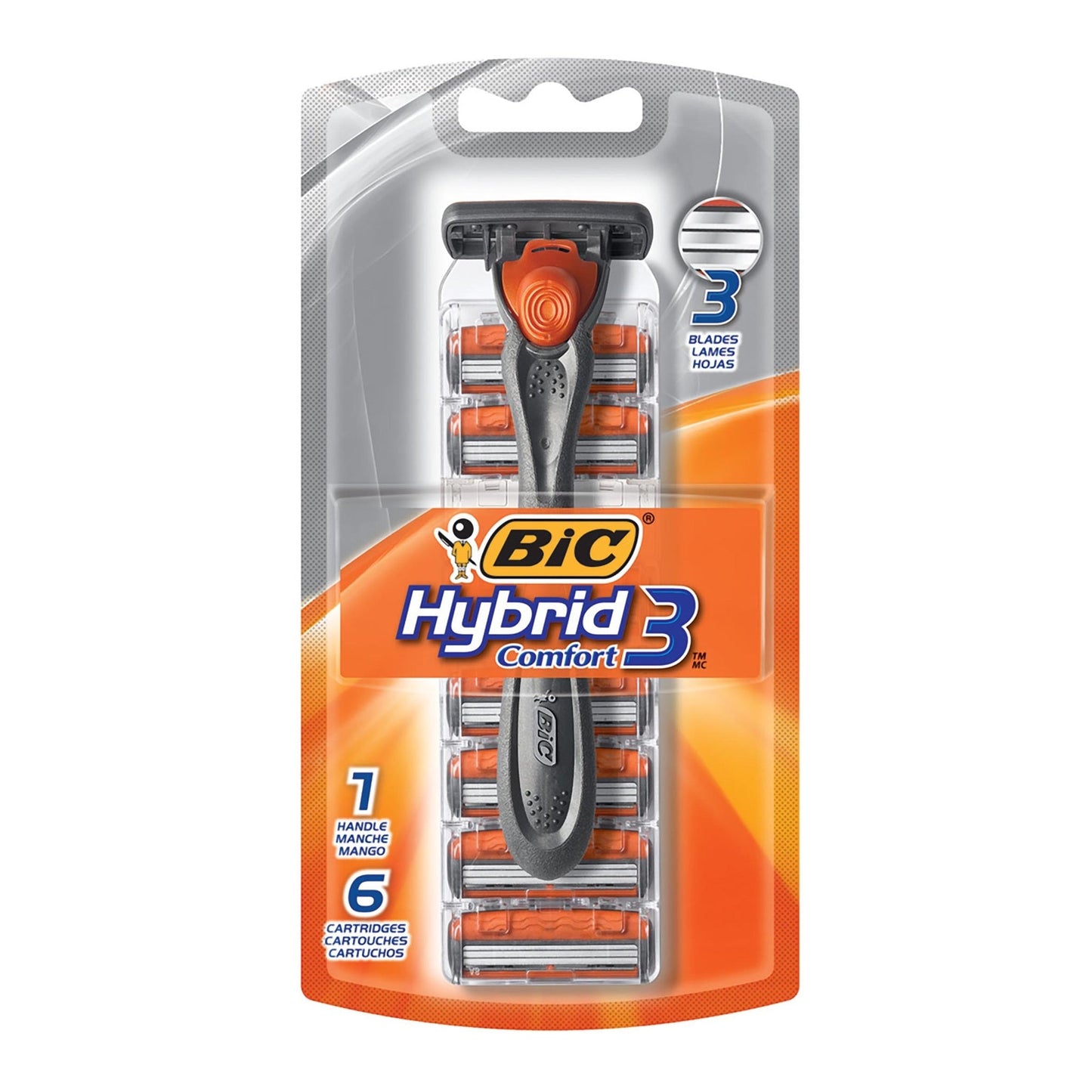 Afeitadora Bic Hybrid 3 Hojas + 6 Repuestos