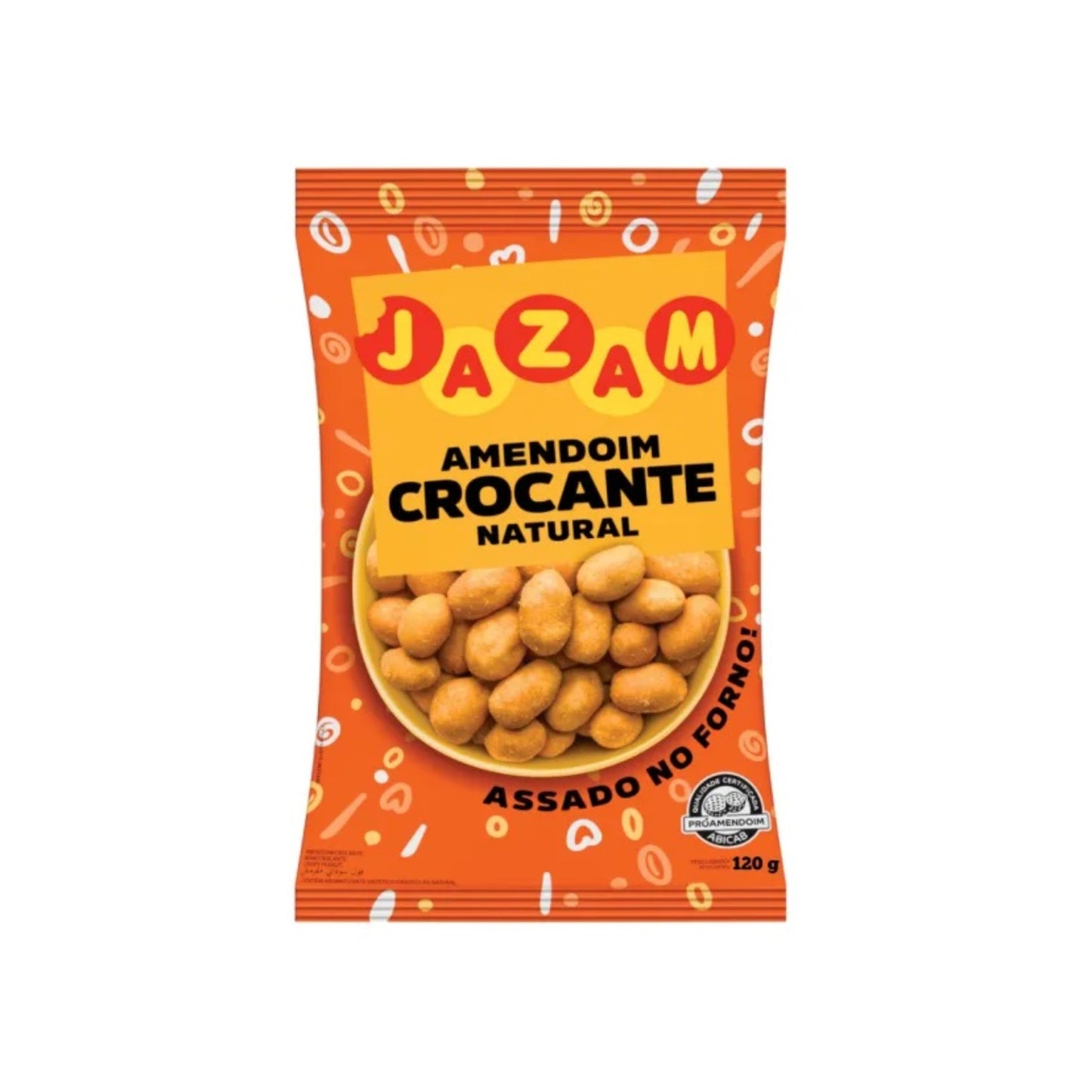 Mani Salado Crocante Amendoim Jazam Natural 120 G