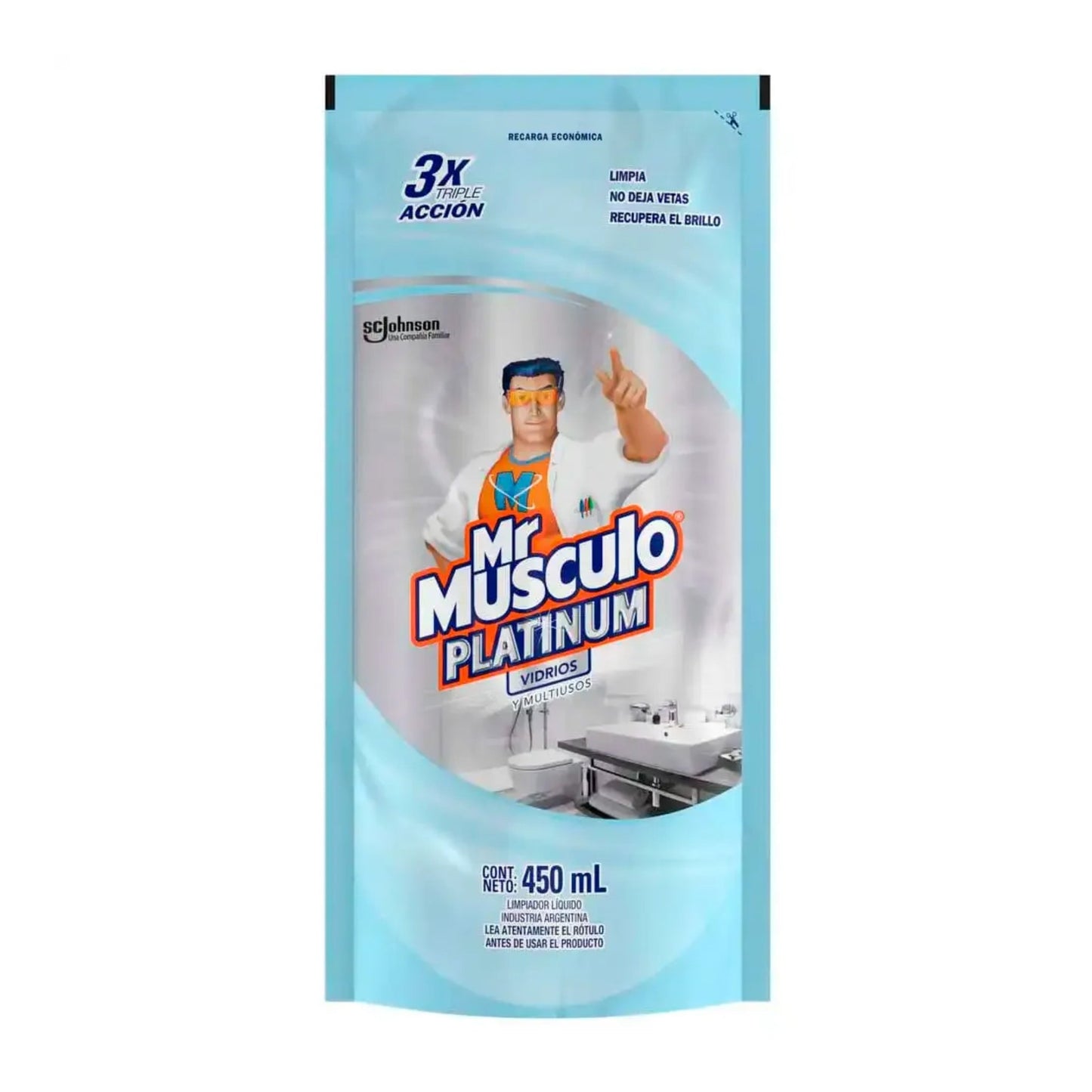 Limpia Vidrios Y Multiuso Mr. Músculo Recarga 450 Cc
