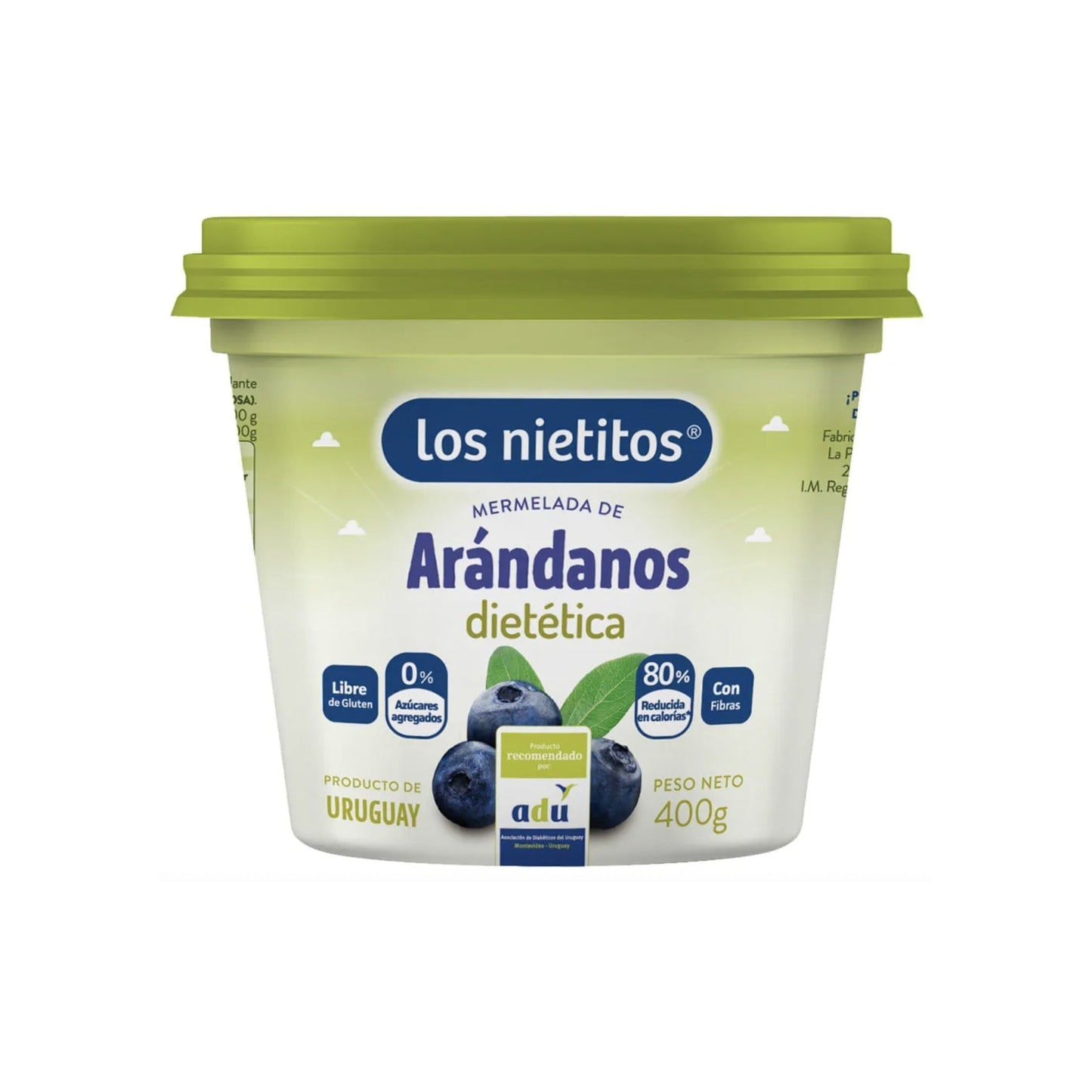Mermelada De Arandanos 0% Azucar Los Nietitos Pote 400 G