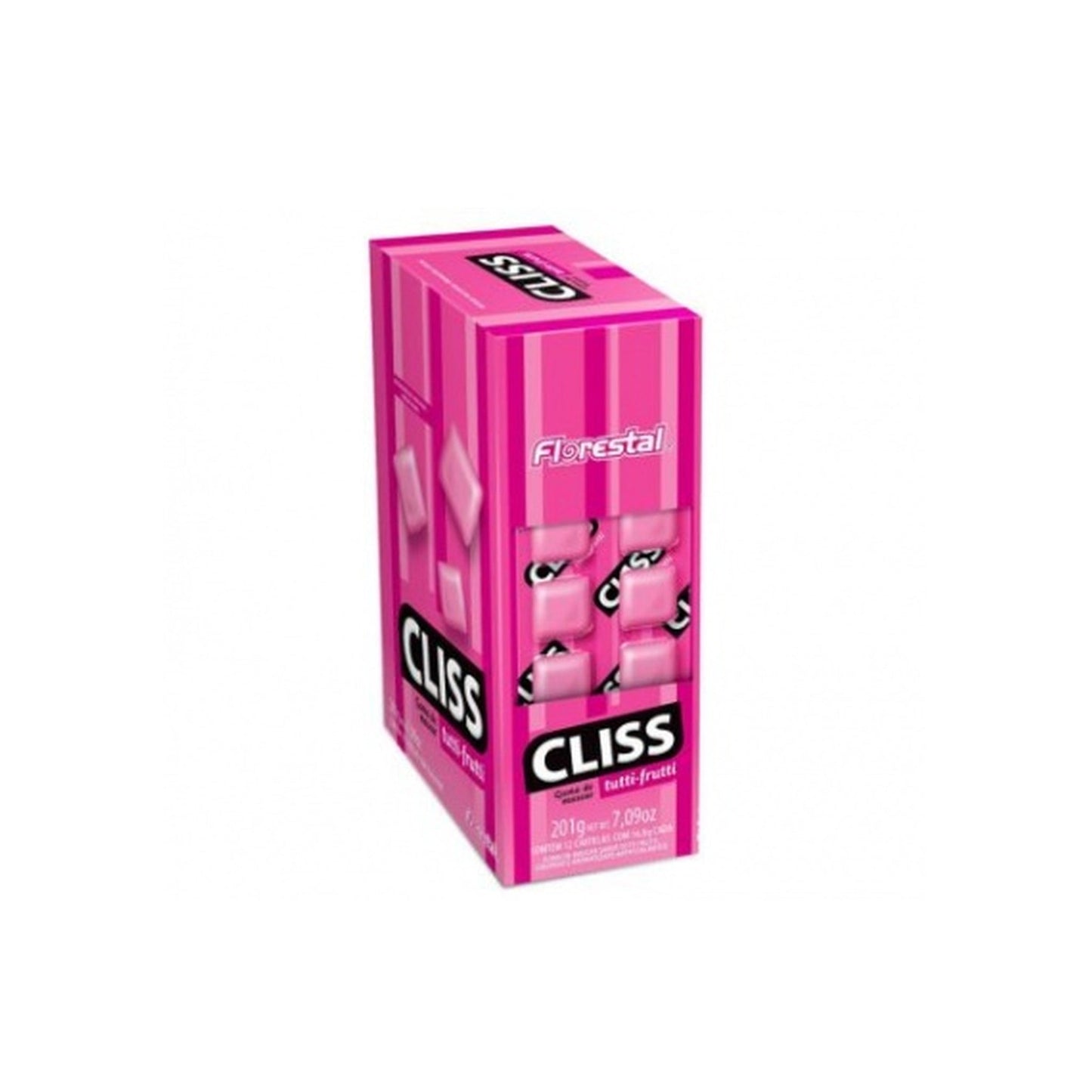 Chicle Cliss Florestal Blister de 12 En Caja De 12 Tutti Frutii