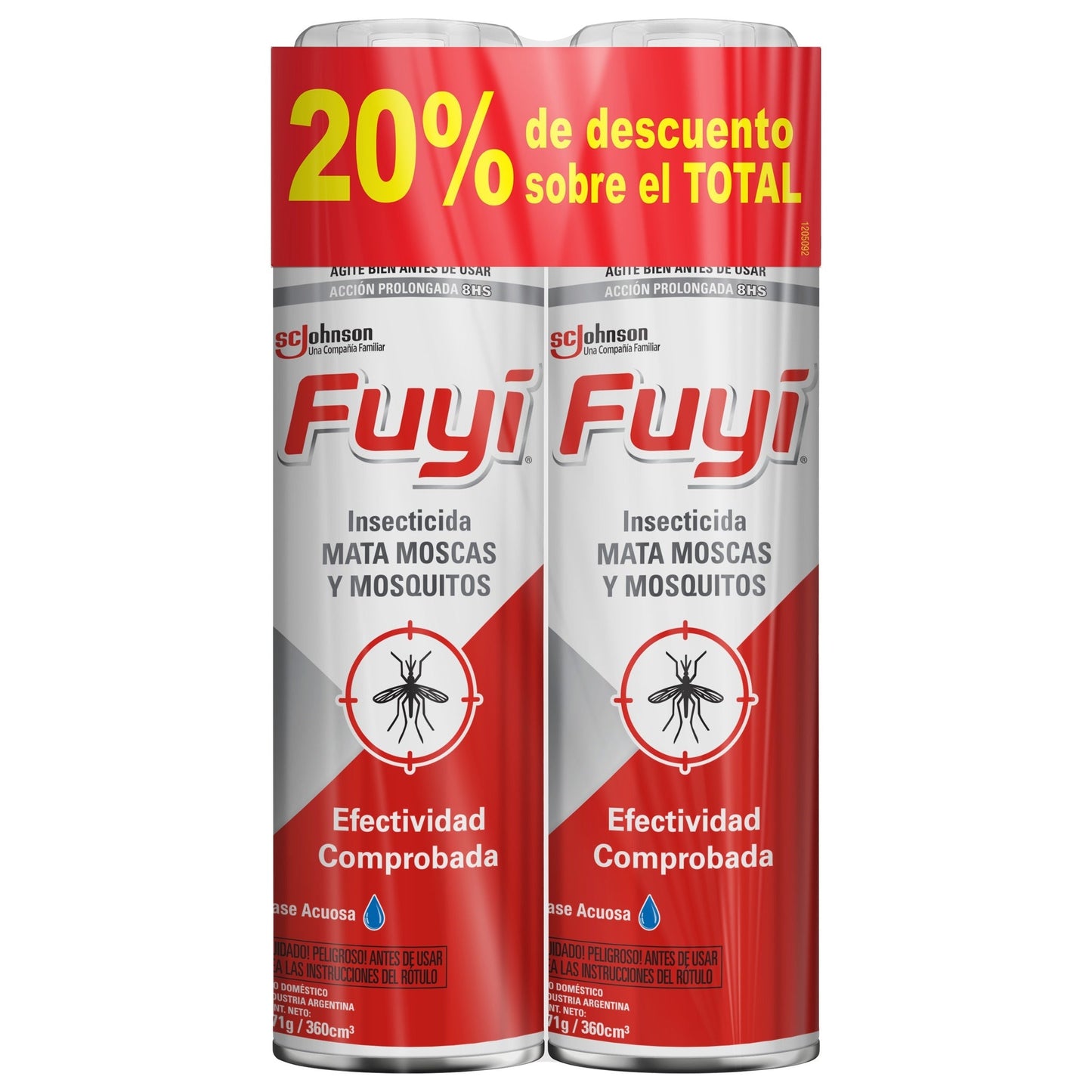 Insecticida Fuyí Aerosol Mata Moscas Y Mosquitos Pack 2 Unidades