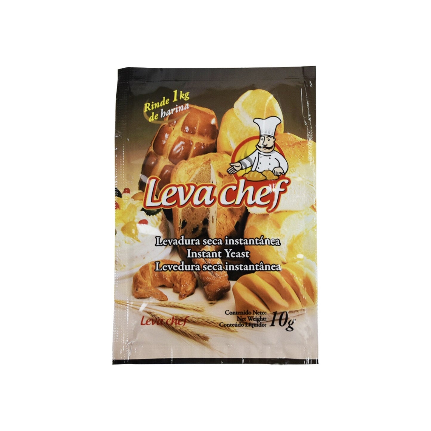 Levadura Instantanea Leva Chef 20 Sobres De 10 G Cada Uno