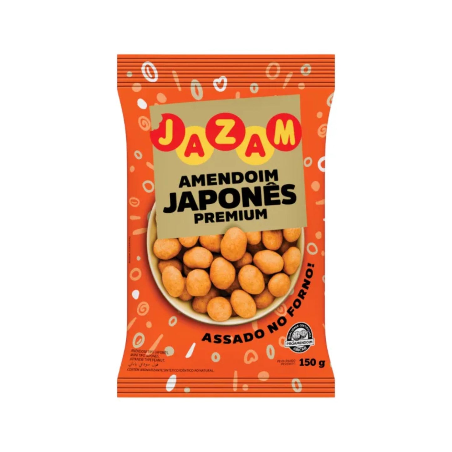 Mani Salado Crocante Amendoim Jazam Premium 150 G