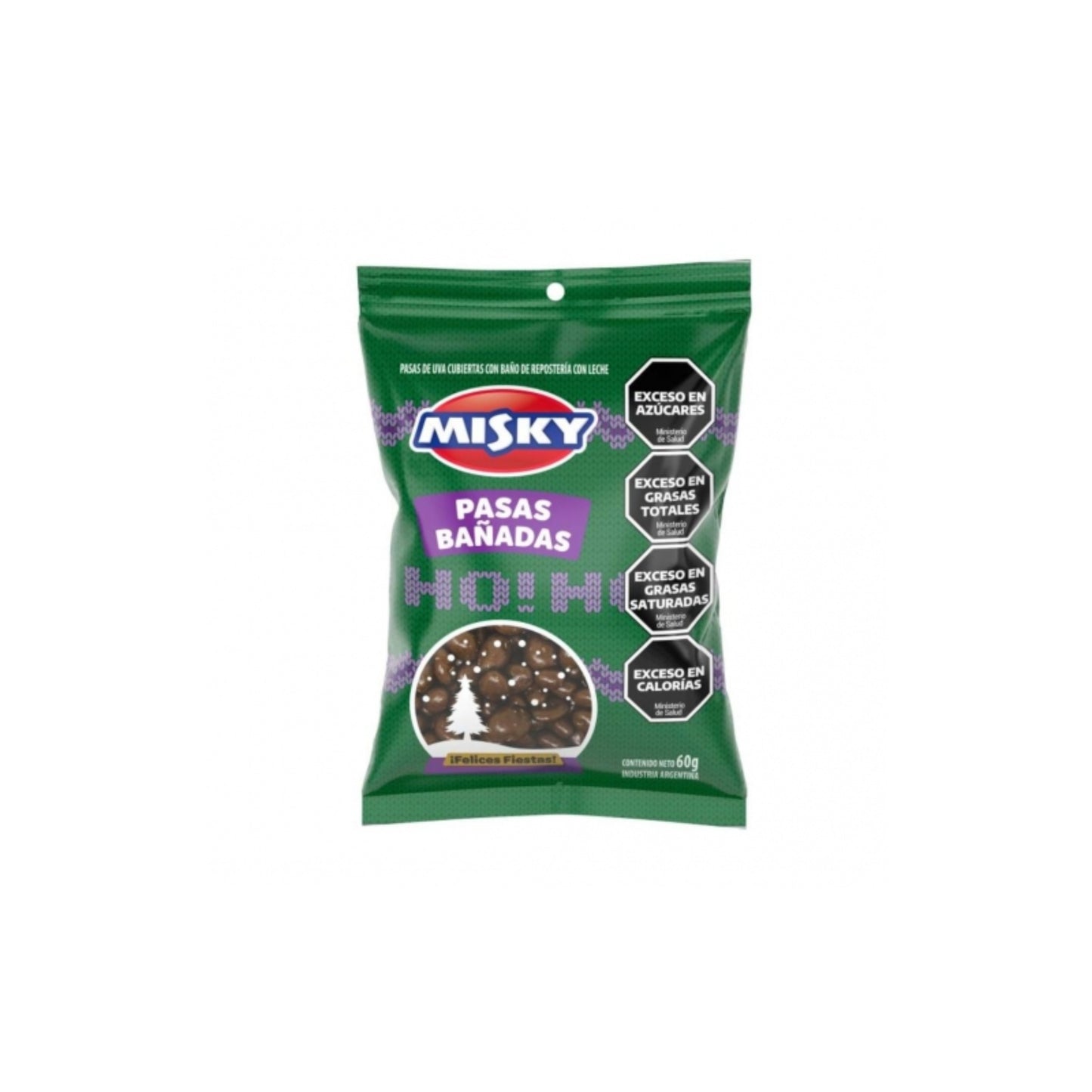 Pasas De Uva Bañadas Con Chocolate Misky 60 G