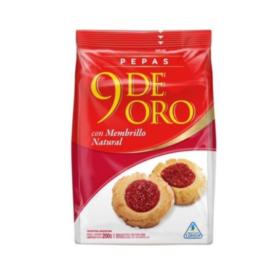 Galletas Pepas C/Membrillo 9 De Oro 200 G