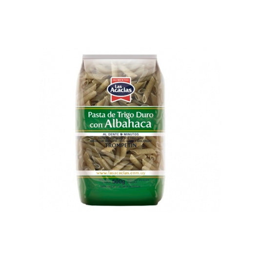 Fideo Las Acacias Trigo Duro Albahaca 400 G Trompetín