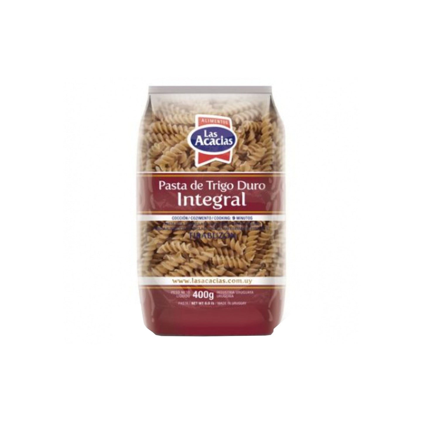 Fideo Las Acacias Integrales 400 G Tirabuzón