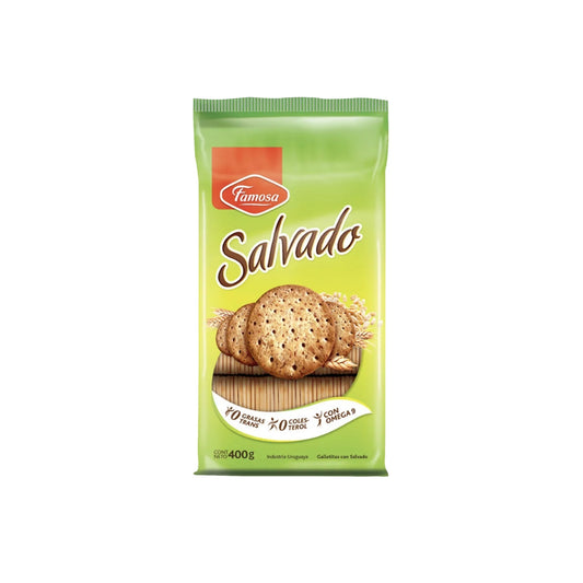 Galletas Famosa Salvado Con Sal 400 G