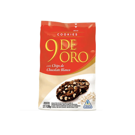 Cookies Con Chips Chocolate Blanco 9 De Oro 120 G
