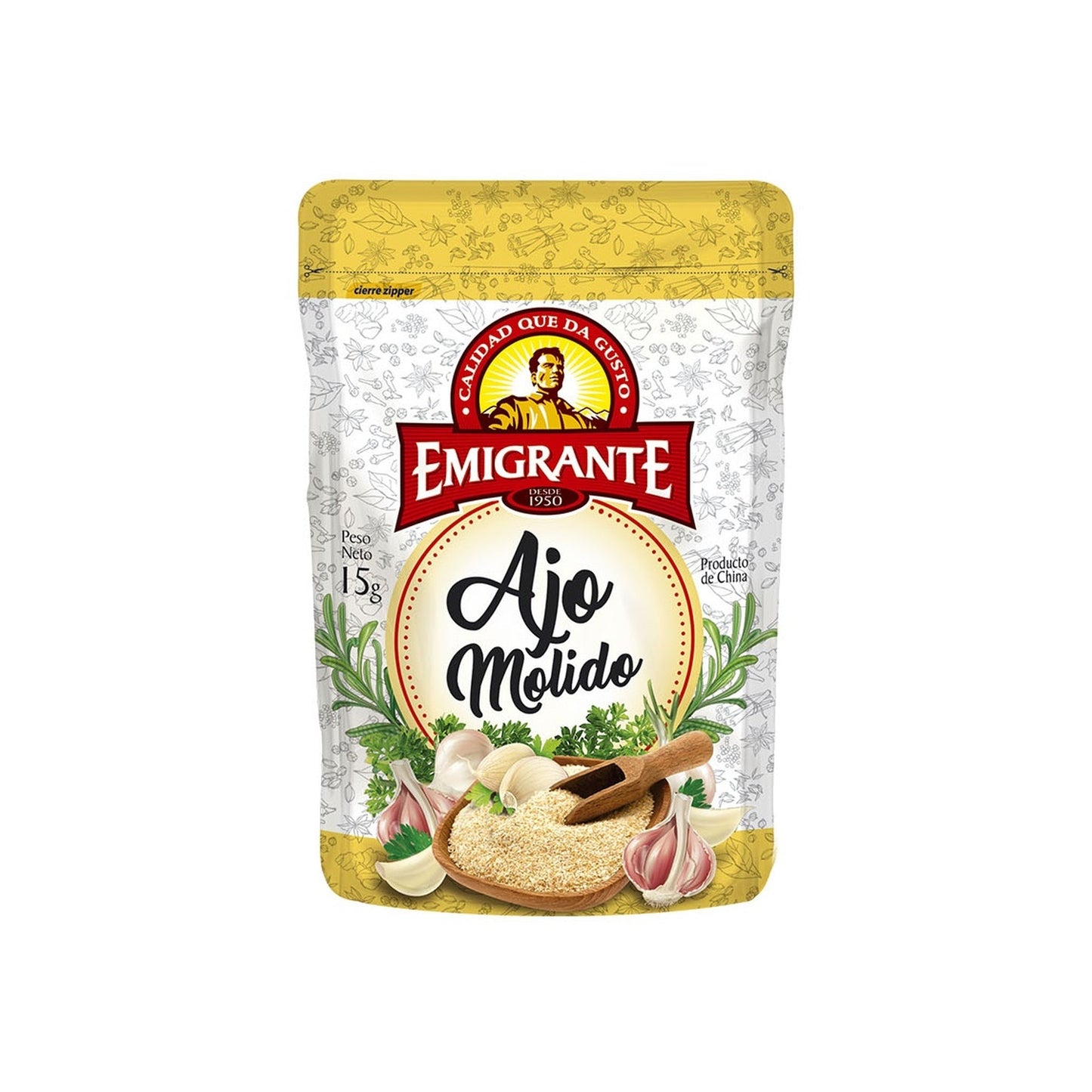 Ajo Molido Emigrante 25 G Con Abre Fácil