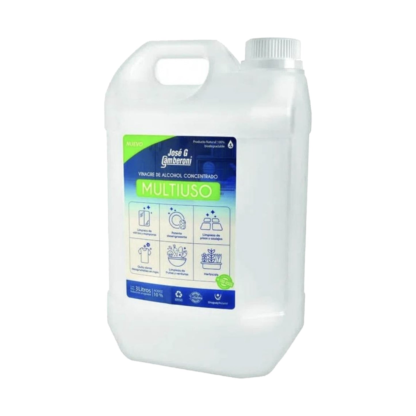Vinagre De Alcohol Concentrado Multiuso Gamberoni 3 L