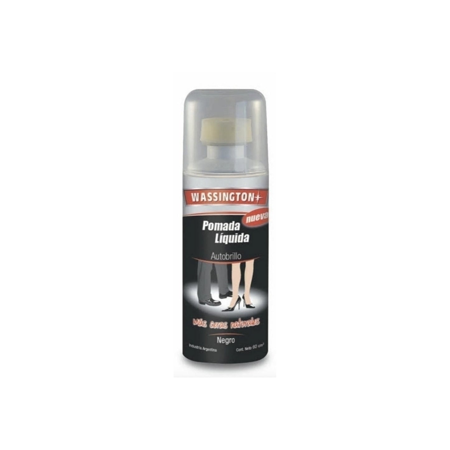 Pomada Líquida Para Cuero Y Cuerina Wassington Negro 60 Cc