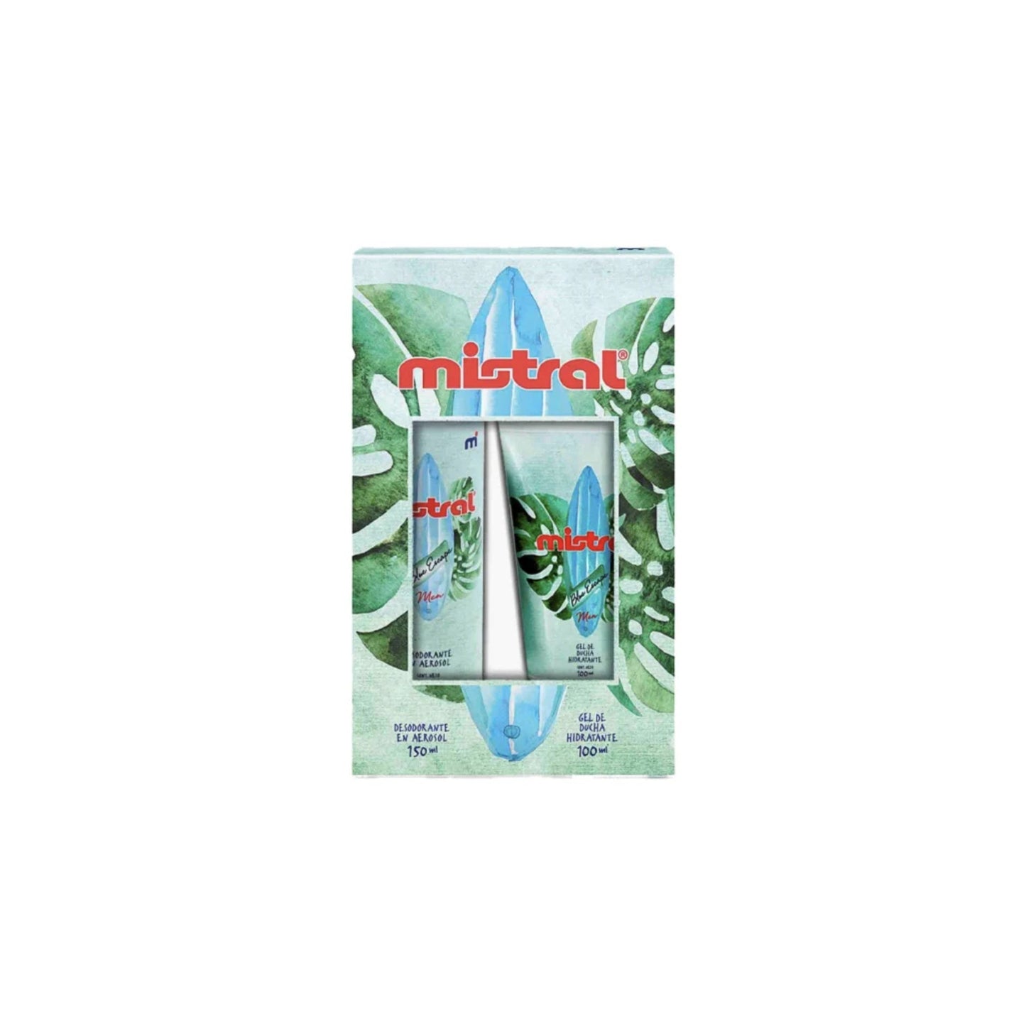 Gift Box Mistral Blue Escape Desodorante Aerosol 150 Ml + Gel De Ducha 100 Ml