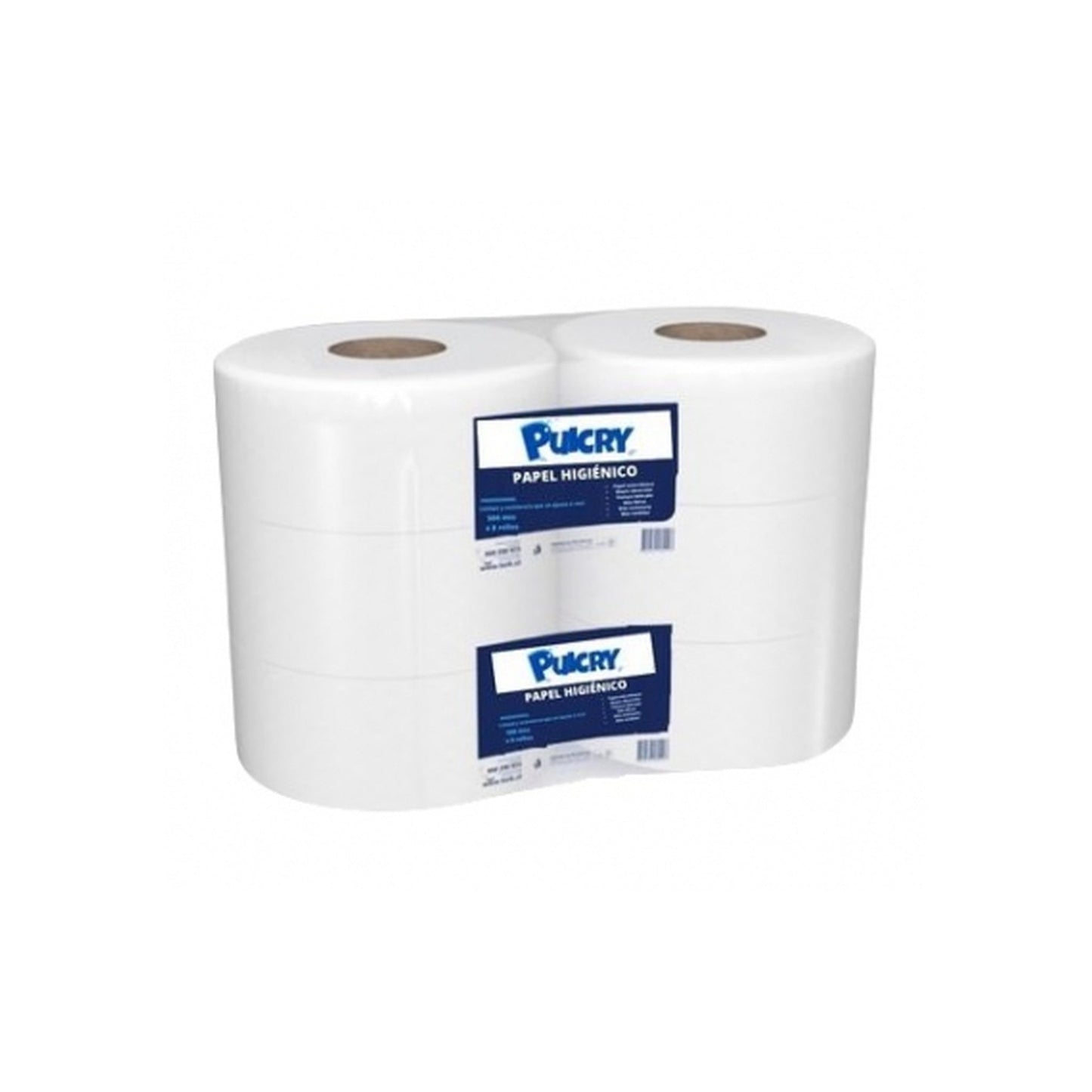 Papel Higiénico Pulcry Jumbo Profesional 8 Unidades 500 M Cada Unidad