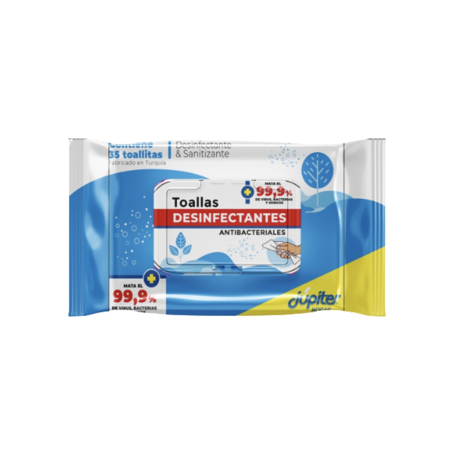 Toallas Desinfectantes Antibacterial Jupiter X 35 Unidades