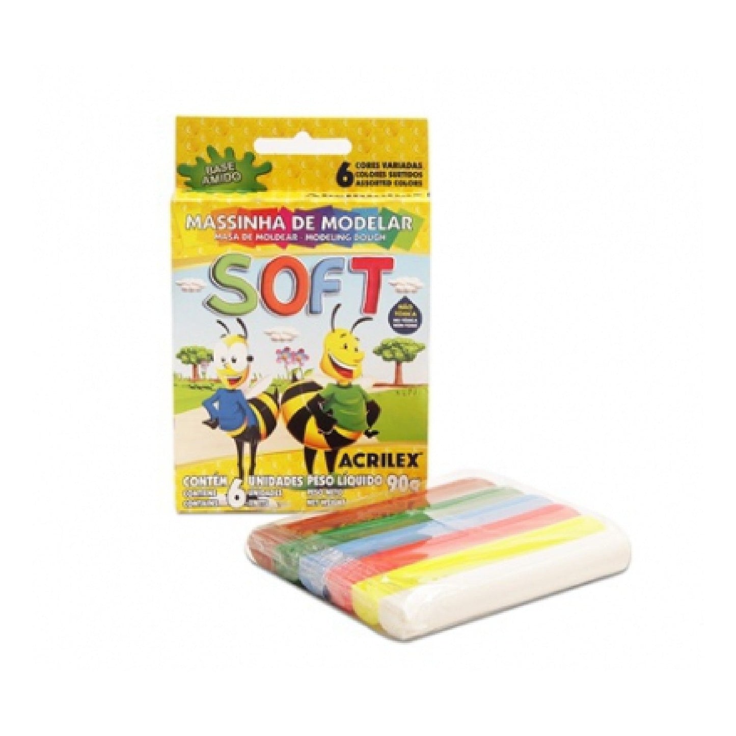 Plasticina -Masa De Modelar- Acrilex X 6 Unidades
