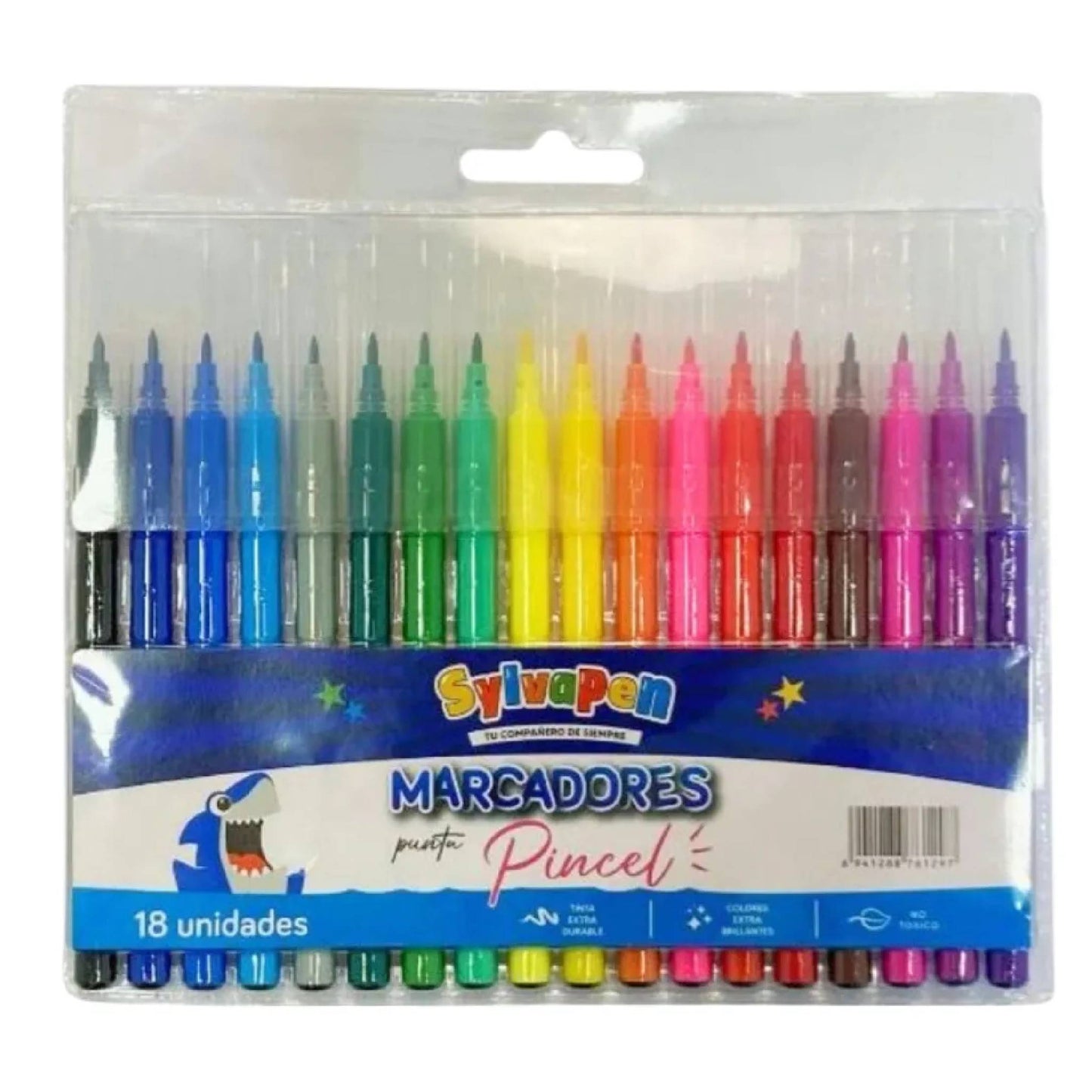 Marcador Sylvapen Fino Punta Pincel X 18