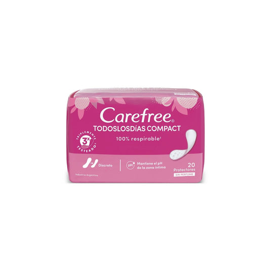 Carefree Compact Sin Perfume 20 Unidades