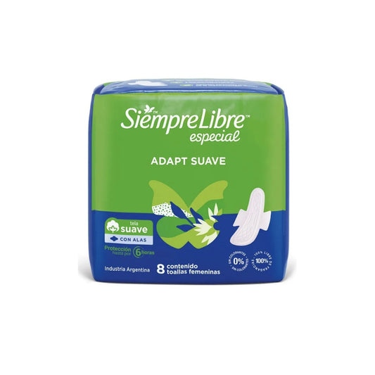 Siempre Libre Especial Adapt Suave Con Alas 8 Unidades
