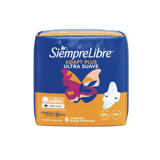 Siempre Libre Adapt Plus Ultra Suave Con Alas 8 Unidades