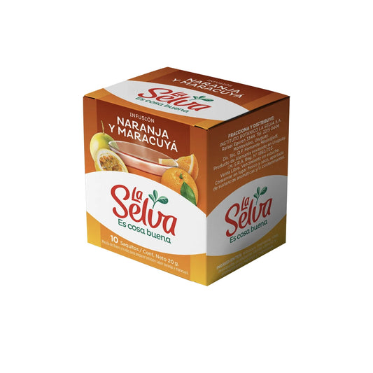 Te Infusion Frutal La Selva 10 Saquitos Naranja, Maracuya