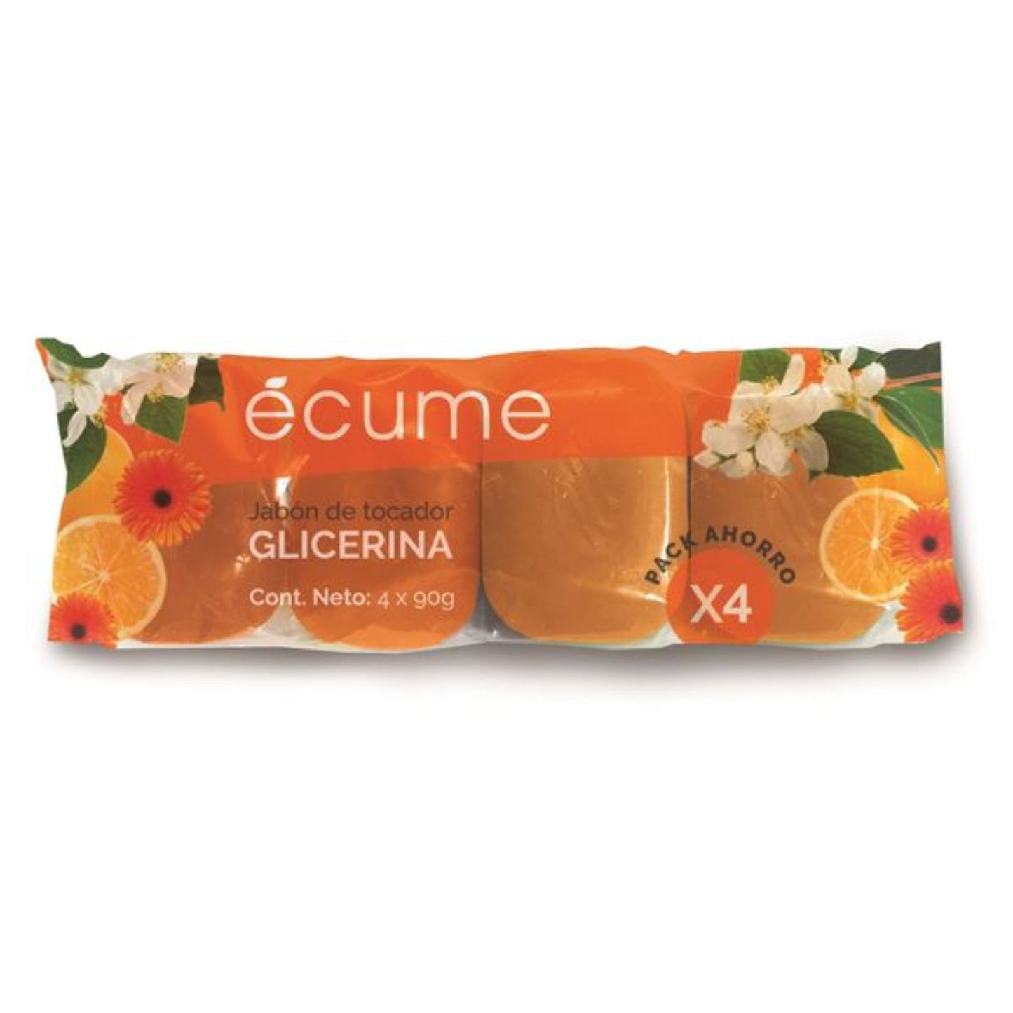 Jabón De Tocador De Glicerina Ecume 90 G Pack 4 Unidades