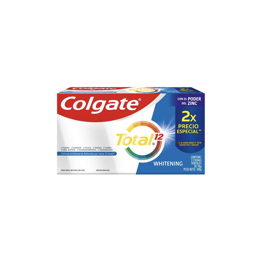 Colgate Total 12 Whitening  2 Undades 90 G Cada Una