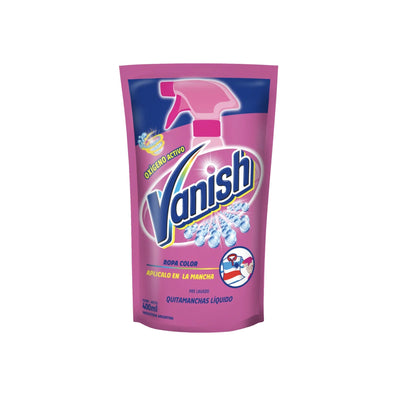 Quitamanchas Líquido Vanish Pre Lavado Poder 02 Repuesto 400Ml
