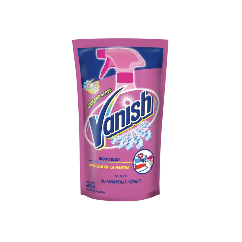 Quitamanchas Líquido Vanish Pre Lavado Poder 02 Repuesto 400Ml