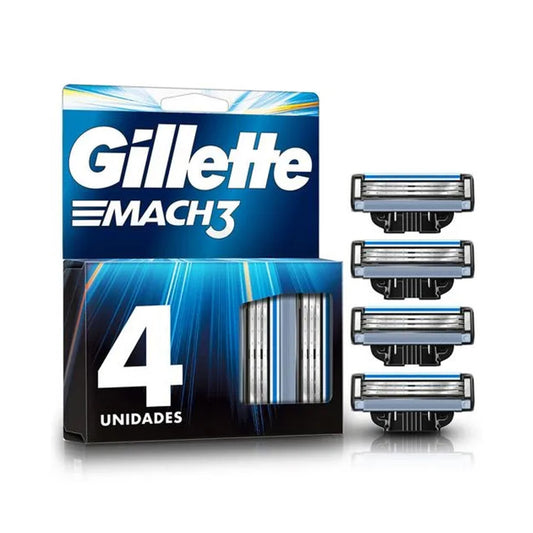 Gillette Mach 3 Repuesto Regular 4 Unidades