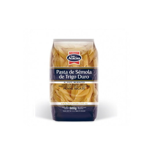 Fideo Las Acacias Semola De Trigo Duro 500 G Mostachol/Penne Rigato